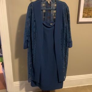 Dress Size 22W Beautiful Blue Beaded dress.